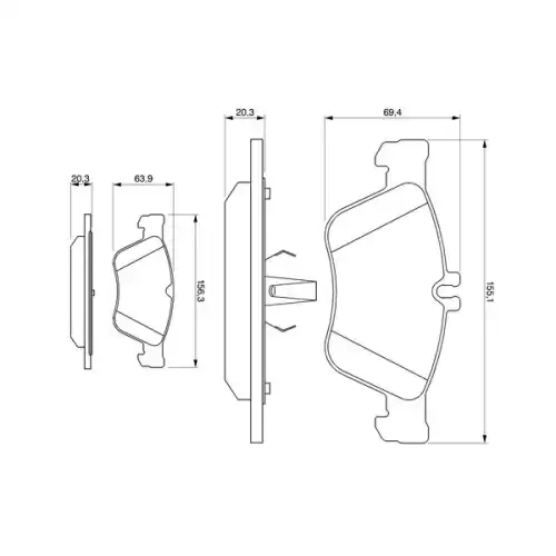 BOSCH Ön Fren Balatası Tk 0986494001