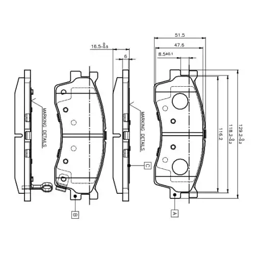 BOSCH Ön Fren Balatası Tk 0986TB2229