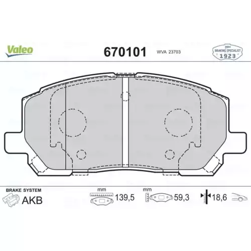 VALEO Ön Fren Balatası Tk 670101