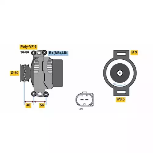 BOSCH Alternatör 12 V 180A 0121715129