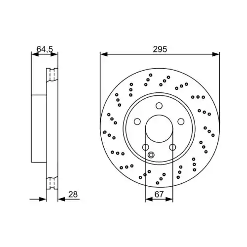 BOSCH Ön Fren Diski 295mm Havalı Yüksek Karbon Alasımlı 0986479331