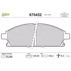 VALEO Ön Fren Balatası Tk 670452