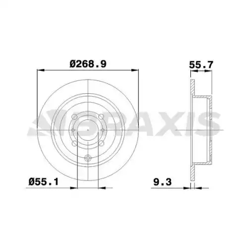 BRAXIS Arka Fren Diski AE0163