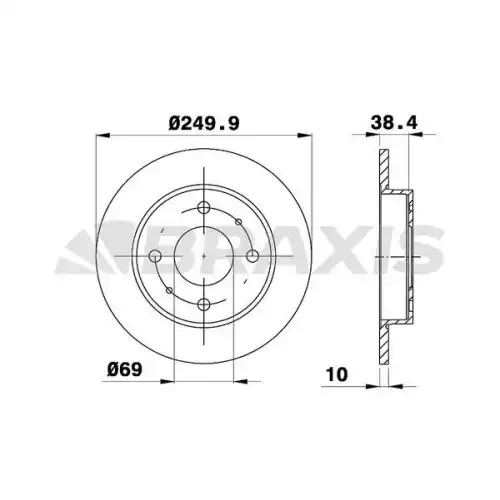 BRAXIS Arka Fren Diski AE0246