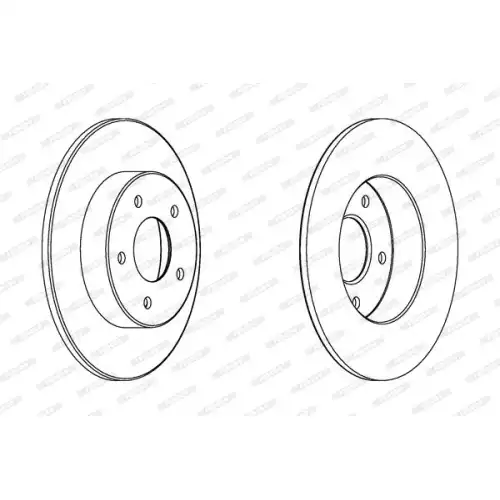 FERODO Arka Fren Diski Düz 278 5mm Takım DDF1383