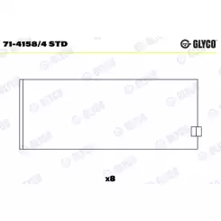 GLYCO Kol Yatak Std 71-4158/4 STD