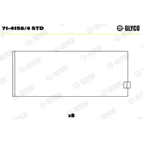 GLYCO Kol Yatak Std 71-4158/4 STD