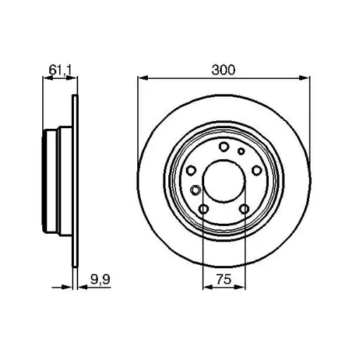 BOSCH Fren Diski Düz Ön 300Mm 0986478321