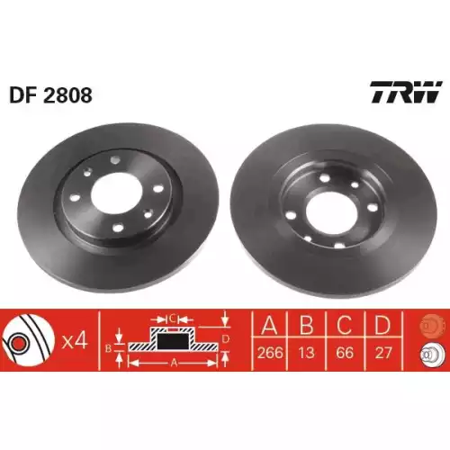 TRW Ön Fren Diski DF2808