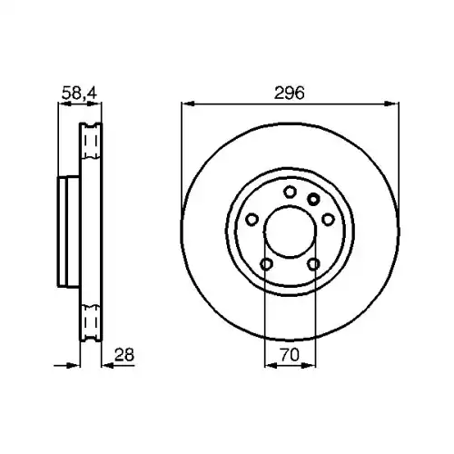 BOSCH Ön Fren Diski Havalı 296mm Takım 0986478593