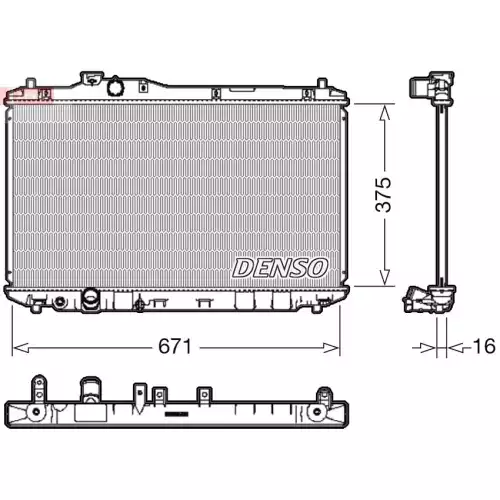 DENSO Su Radyatörü DRM40037