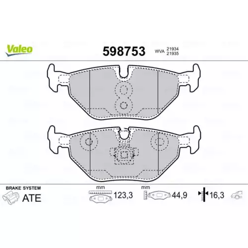 VALEO Ön Fren Balatası Tk 598753