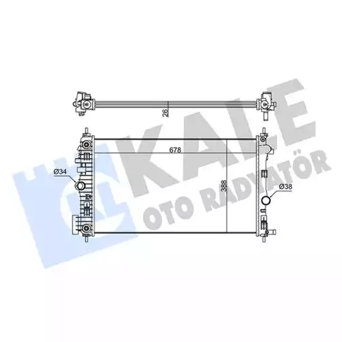 KALE Motor Su Radyatörü Otomatik 346190