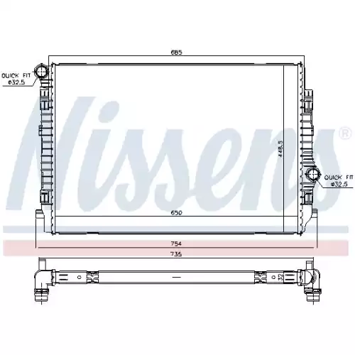 NISSENS Motor Su Radyatörü 65341