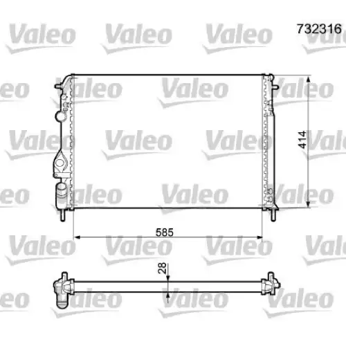 VALEO Motor Su Radyatörü Klimalı Manuel 732316