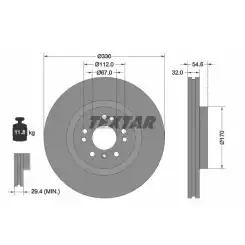 TEXTAR Ön Fren Diski 92150605