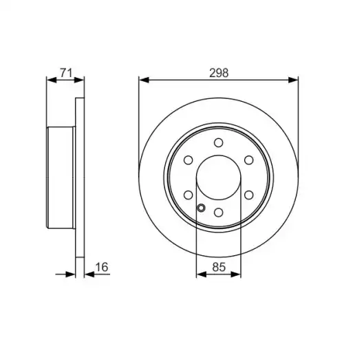 BOSCH Arka Fren Diski 298mm Takım 0986479S05