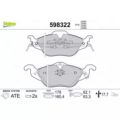 VALEO Ön Fren Balatası Tk 598322