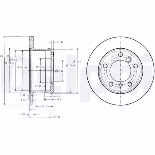 DELPHI Arka Fren Diski Düz BG3237