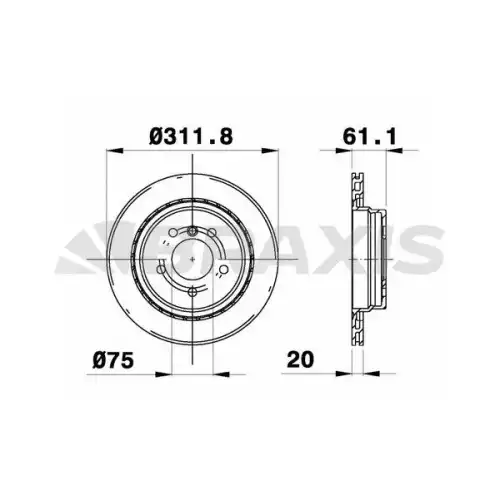 BRAXIS Arka Fren Diski AE0768