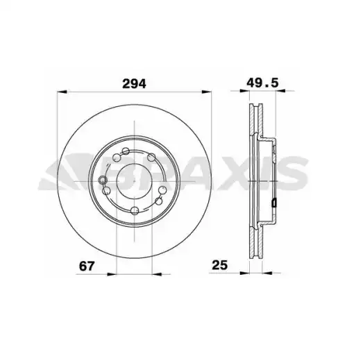 BRAXIS Ön Fren Diski Havalı AE0689