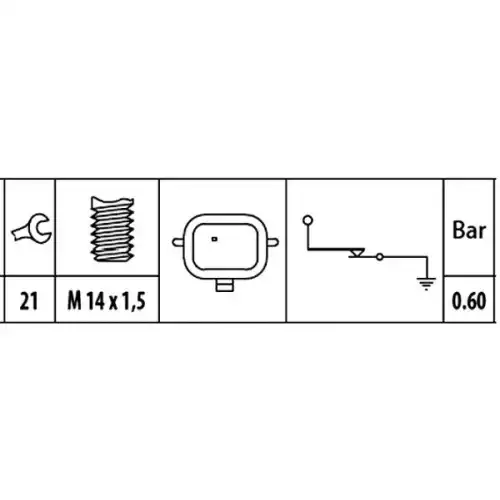 HELLA Yağ Basınç Müşürü 6ZL003259401