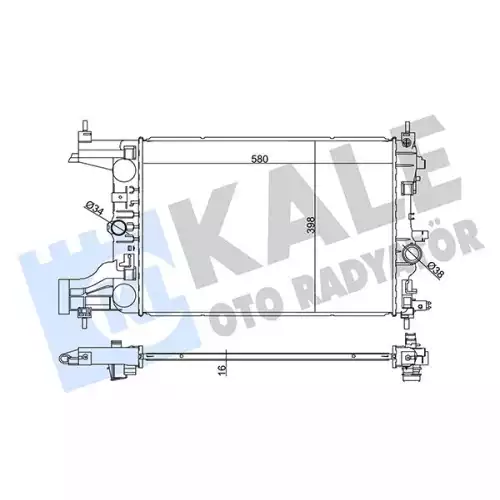 KALE Motor Su Radyatörü 349200