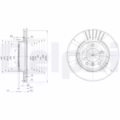 DELPHI Ön Fren Diski 300Mm Karbon Kaplamalı BG3527C