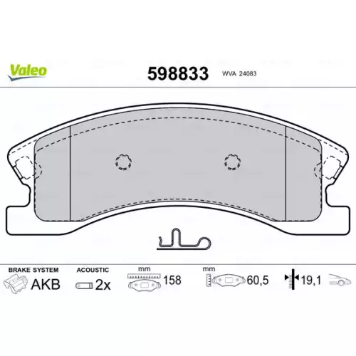 VALEO Ön Fren Balatası 598833