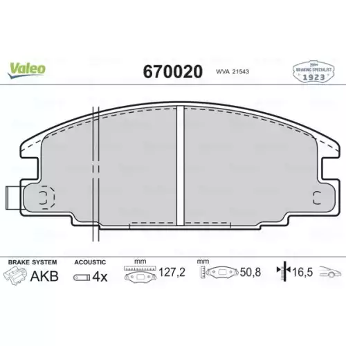 VALEO Ön Fren Balatası Tk 670020