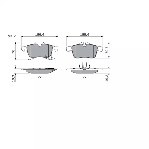 BOSCH Ön Fren Balatası Tk 0986424707