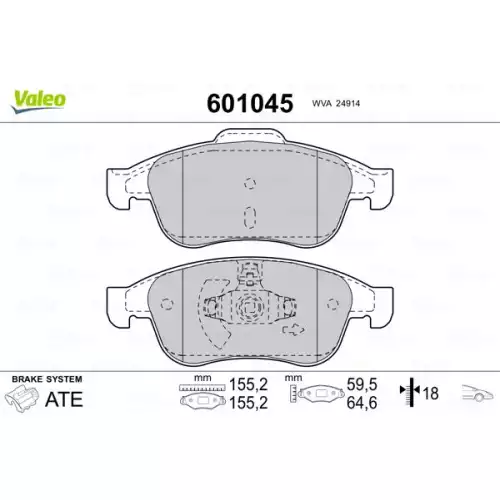 VALEO Ön Fren Balatası Tk 601045