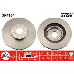 TRW Ön Fren Diski Havalı 294.5.mm DF4104