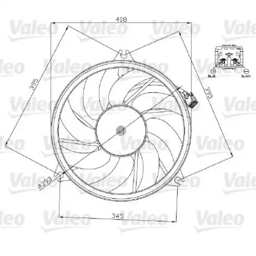 VALEO Radyatör Fan Motoru 696071