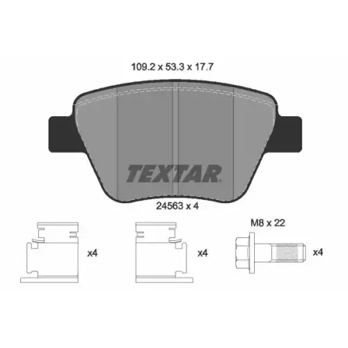 TEXTAR Arka Fren Balatası Tk 2456301