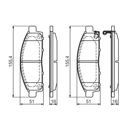 BOSCH Ön Fren Balatası Tk 0986494268