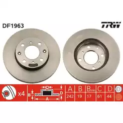 TRW Ön Fren Diski Havalı 242.4mm DF1963