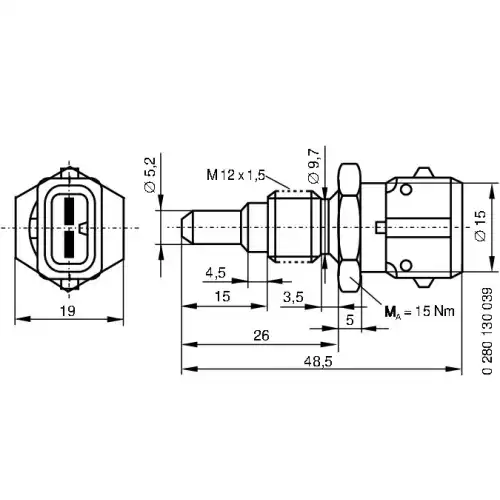 BOSCH Emme Manifold Hava Sıcaklık Sensörü 0280130039