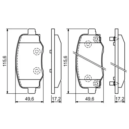 BOSCH Arka Fren Balatası Tk 0986494930