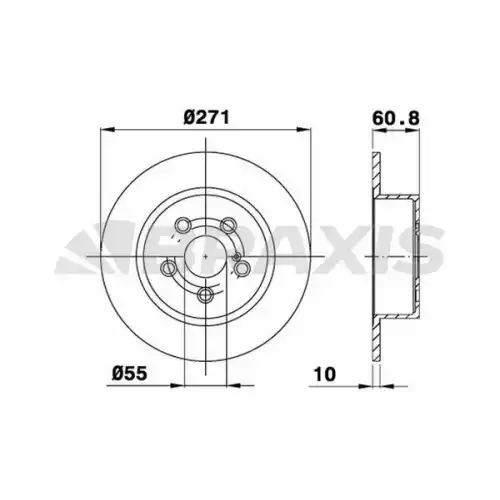 BRAXIS Arka Fren Diski Düz AE0537