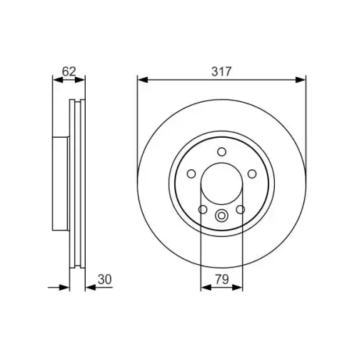 BOSCH Ön Fren Diski 0986479S25