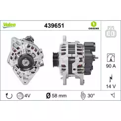 VALEO Alternatör 12 V 90A 439651