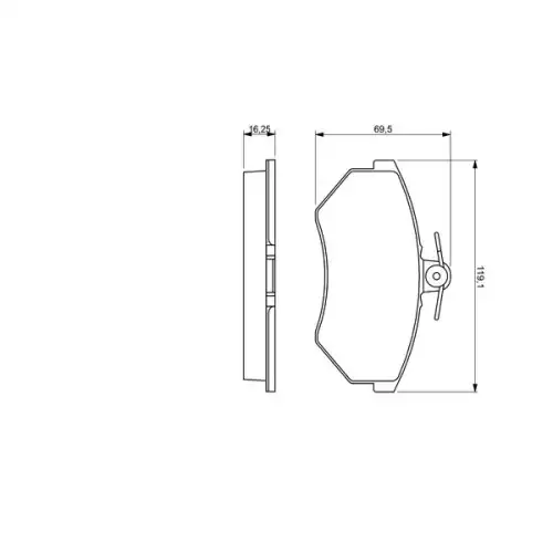 BOSCH Ön Fren Balatası Tk 0986460943