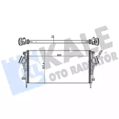 KALE Turbo Radyatörü Intercooler Aluminyum Plastik Brazing 345700