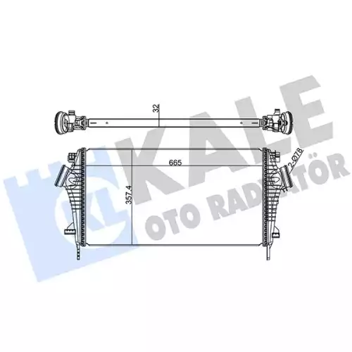 KALE Turbo Radyatörü Intercooler Aluminyum Plastik Brazing 345700