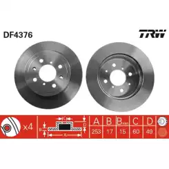 TRW Ön Fren Diski Havalı 252.4.mm DF4376