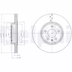 DELPHI Fren Diski Ön Havalı Takım BG4079C