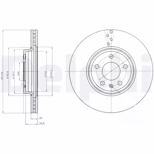 DELPHI Fren Diski Ön Havalı Takım BG4079C