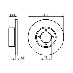 BOSCH Ön Fren Diski Düz 0986478082