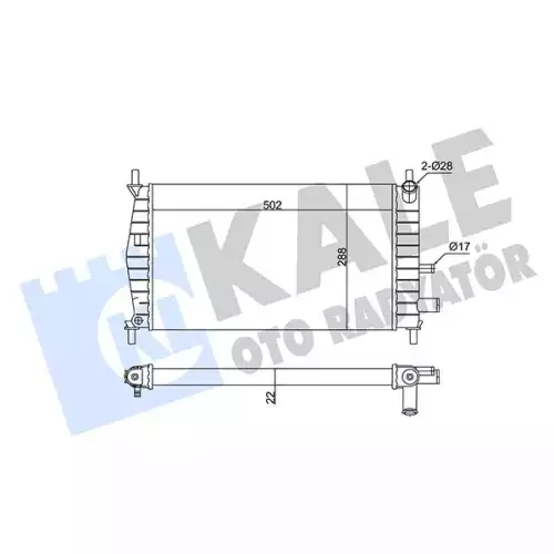 KALE Motor Su Radyatörü Brazing 341920